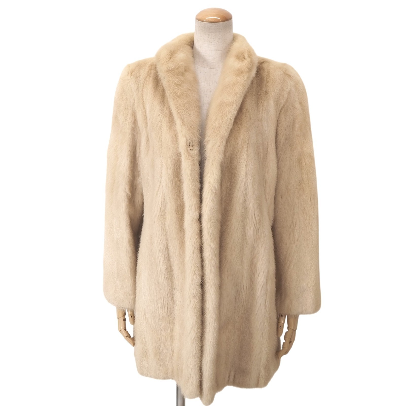 Rare SAGA MINK Real Pearl Mink Fur Vison Coat Jacket Women Soft M