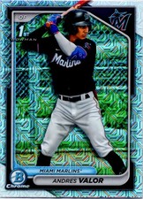 2024 Bowman Chrome Mega Refractor #BCP196 Andres Valor 1st Bowman