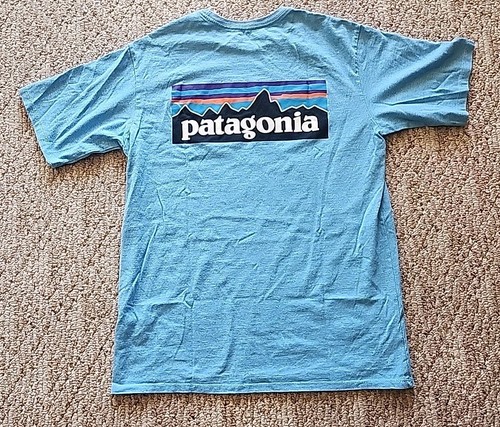 Neu mit Etikett neu Patagonia Herren P-6 Logo Responsibili-Tee T-Shirt Largo blau Gr. Small S - Bild 2 von 10