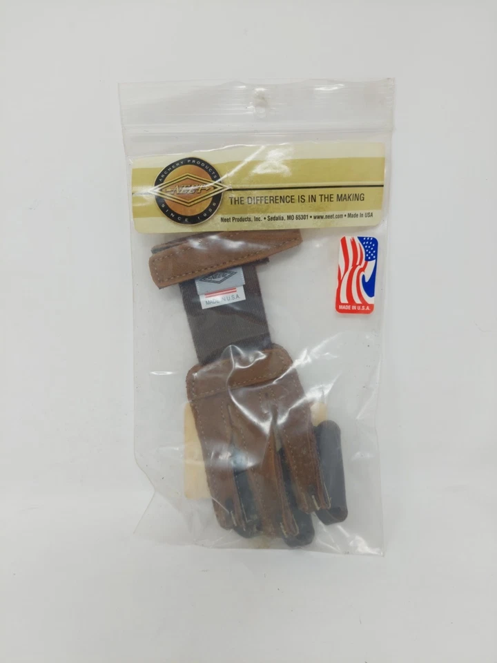 Neet Archery Products Adult Extra Small Shooting Glove:  Tan Suede Leather 60140 - Image 4 of 4