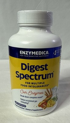 Enzymedica Digest Spectrum 240 caps - Multiple Food Intolerances, Gas, Bloating