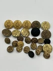 Vintage Lot of Military Uniform Buttons - World War 2 - Various Sizes U.S. Army