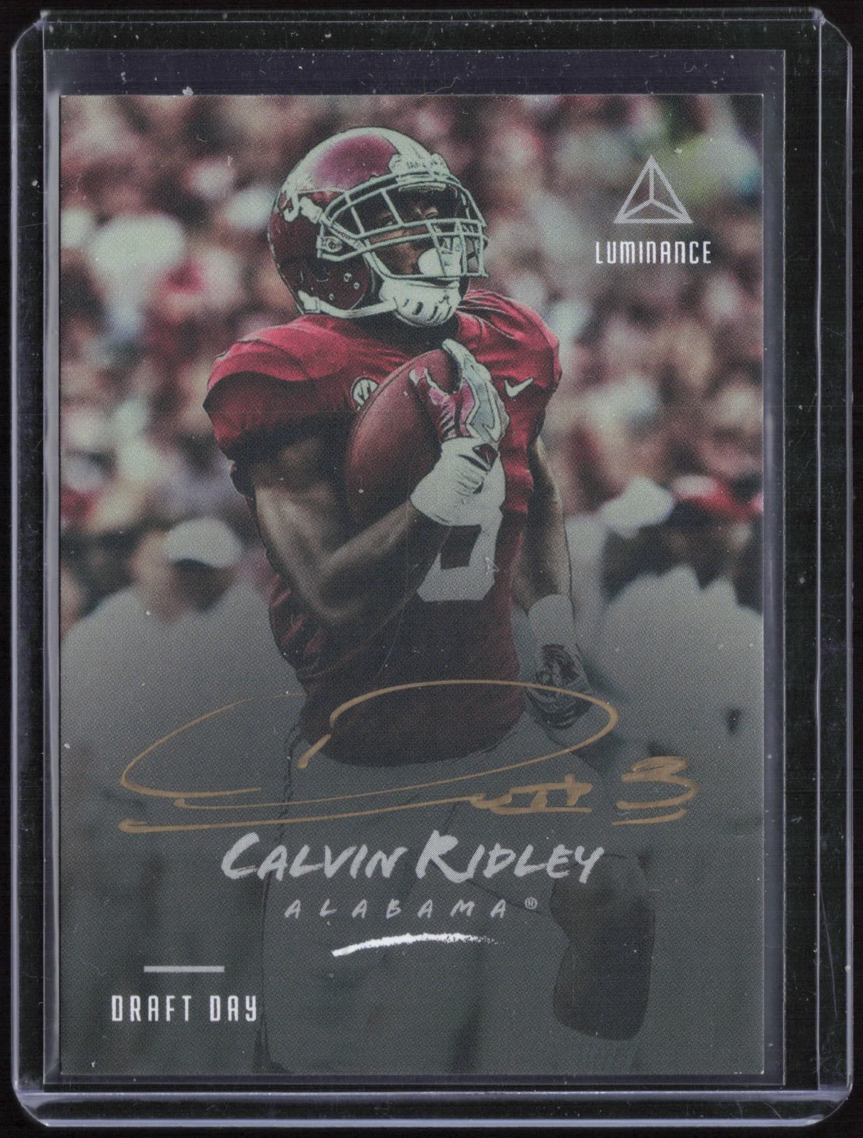 2018 Panini Luminance - Draft Day Signatures Calvin Ridley #RI-CR Gold (AU, RC)