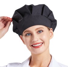 3 PCS Unisex Chef Hat Adjustable Elastic Work Cap Kitchen Cooking Dust CF9083