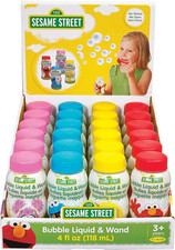 Sesame Street 4-Ounce Bubbles Party Toy with Wand Pack of 24 , Model:1800