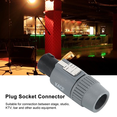 10x 4 Cores Aviation Chassis Plug Socket Stage Light Audio Video Connector Po CB