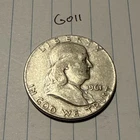 1961 Franklin Half Dollar Silver Coin Circulated 50C Business Strike