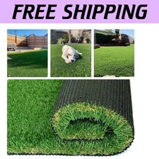Thick 1.77 Inch Artificial Turf with Drainage - Perfect for Pets & Gardens