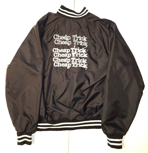Cheap Trick Satin Lined Jacket Men's XL Authentic & Au Vintage vintage concert t-shirt, vintage, size XL, single stitch, B+ condition