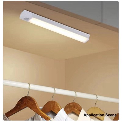 LED motion sensor under-cabinet light, USB rechargeable, kitchen lamp strip