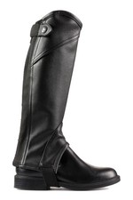 HORZE Unisex Soft Leather Zip-Up Equestrian Kids Half Chaps Horseback - S 37271