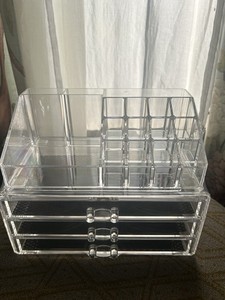 BINO Trio Tower Acrylic Makeup and Jewelry Organizer