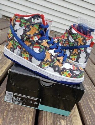 NEW RARE Nike SB Dunk High Pro x Concept Ugly Christmas Sweater GS AO1559-446