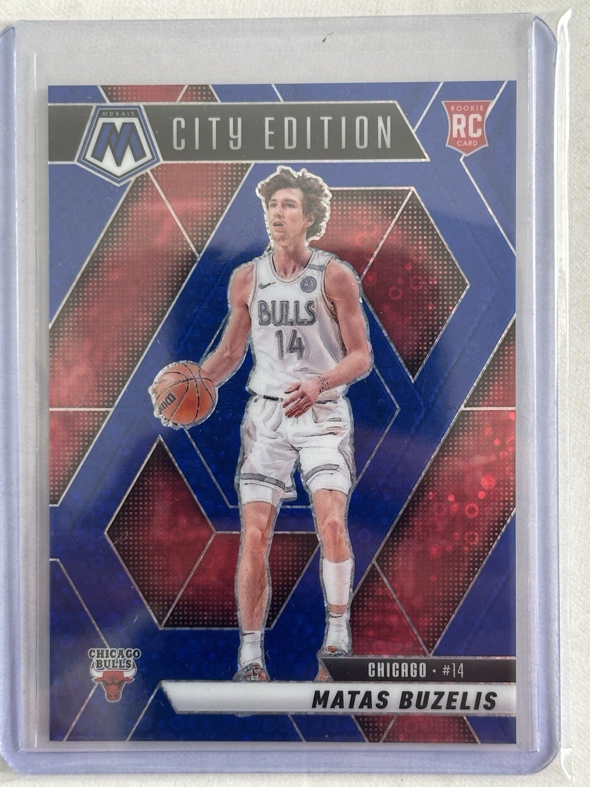 2024-25 Mosaic Matas Buzelis RC Fast Break Blue City Edition #81/85 Bulls