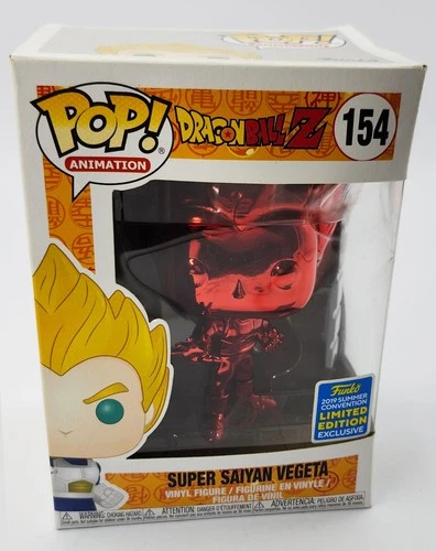 Funko Pop Super Saiyan Vegeta #154 Red Chrome 2019 Summer Convention Dragonball