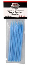 Alpha Abrasives 0402 Medium Plastic Sanding Needles - 240 Grit Pack of 8
