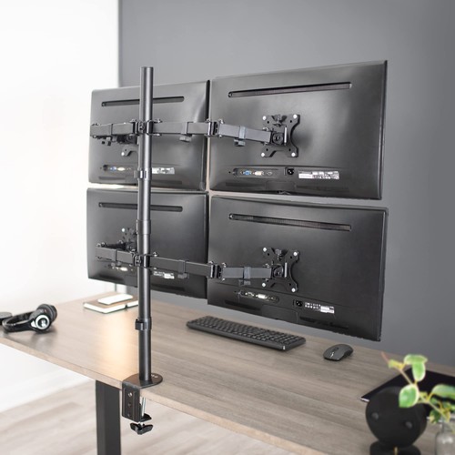 Quad 13 to 30 inch LCD Monitor Desk Mount, Fully Adjustable Stand with Tilt a... - 第 7/7 張圖片