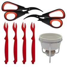 Seafood Tools Set Crab Leg Crackers Lobster Picks Shellfish Tools 1.04lb