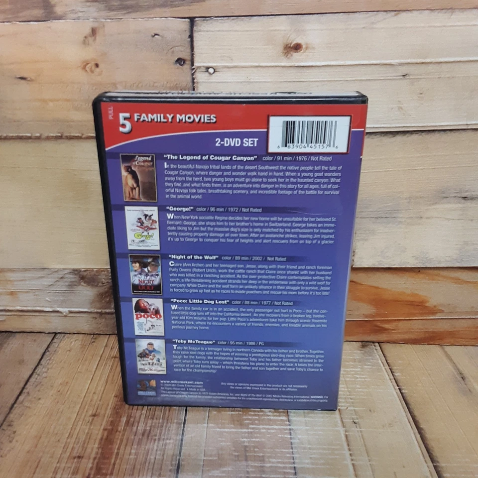 Rescue Adventures Collection DVD Used 5 Family Movies Wolf Cougar Dogs - Image 2 of 4