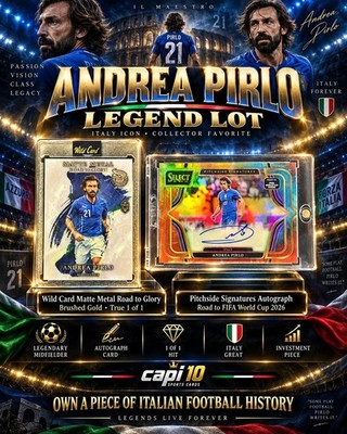   Andrea Pirlo Select Tie-Dye Auto 05/25 + Wild Card Brushed Oil 1/1  