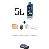 Hoffcar Wartungsset 4 Filter Und 5L ÖL FüR Seat Toledo Ii 1.8 20V 92KW Ab 199