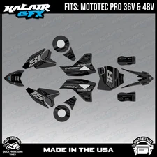 Graphics Kit for MotoTec 36V and 48V Pro Electric Dirt Bike Warrior - Smoke