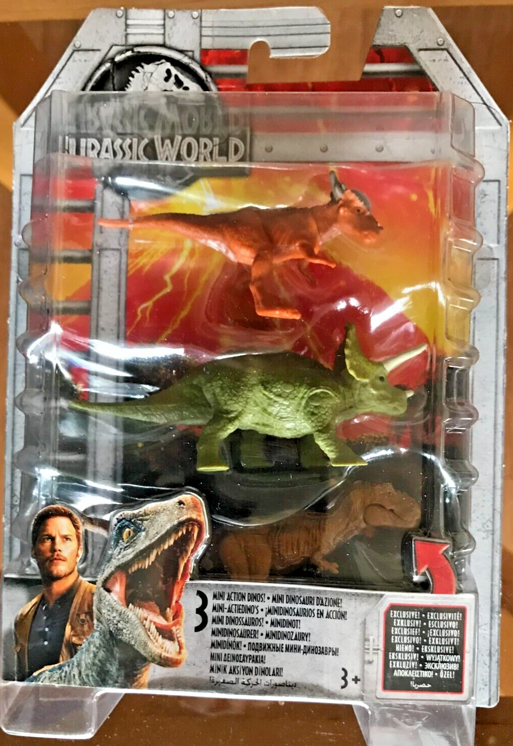 Jurassic World Triceratops, Sygimoloch, T Rex, 3 pk Mattel~Brand NEW ~
