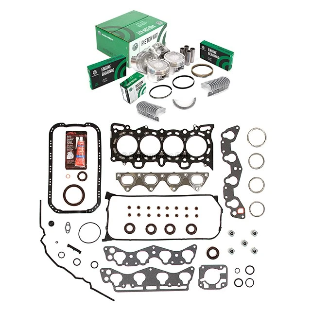 Full Gasket Set Pistons Bearings Fit Honda Civic Del Sol 1.6L D16Y5 D16Y7 D16Y8 - Image 2 of 4