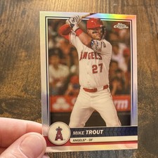 Topps Chrome Mike Trout Angels #27 MLB Baseball Sports Trading Card Card Stock