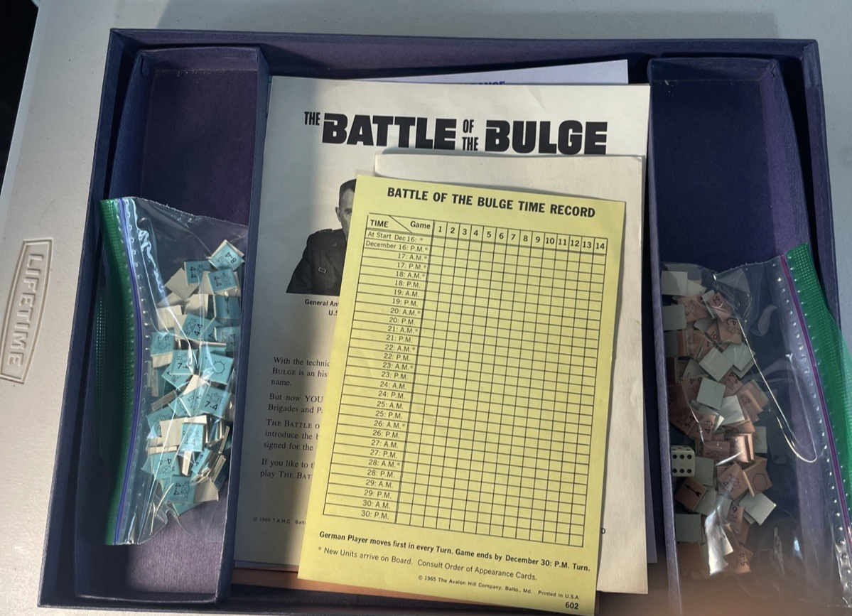 1965 AVALON HILL THE BATTLE OF THE BULGE BOARD GAME #602 | eBay
