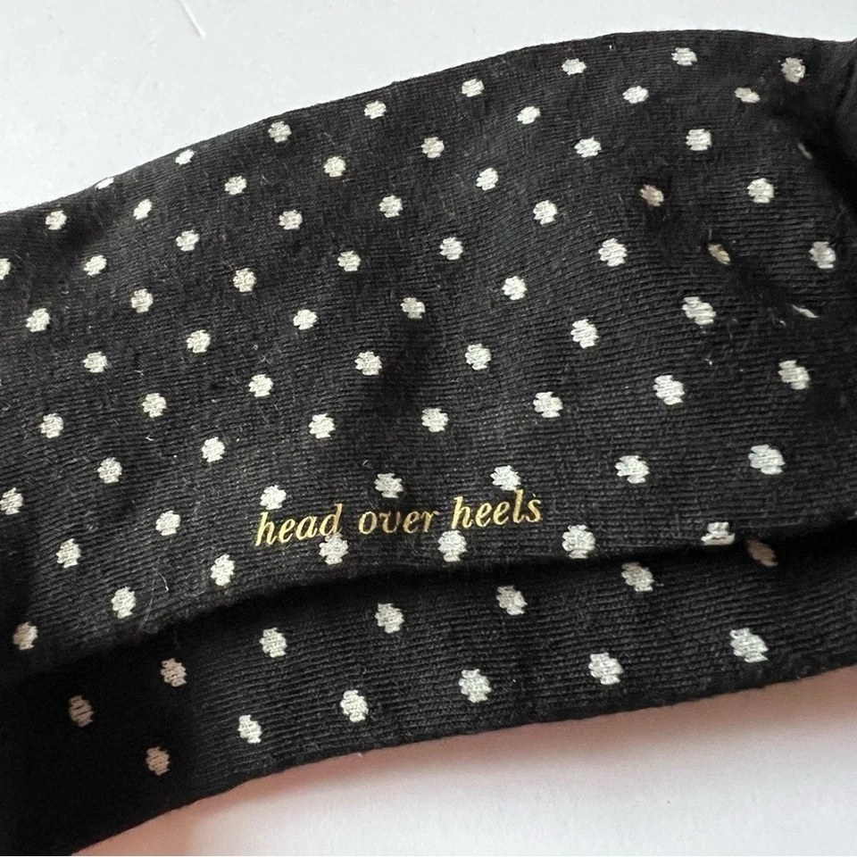 KATE SPADE HEAD OVER HEELS LUNARES CALCETINES NEGROS BLANCOS LUNARES OS NUEVOS SIN ETIQUETAS Foto 3 de 4
