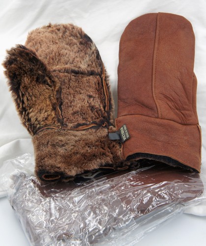 ECHTES ECHTES LAMMFELL SHEARLING LEDER FÄUSTLINGE UNISEX, GEALTERT COGNAC BRAUN S-2XL - Bild 6 von 12