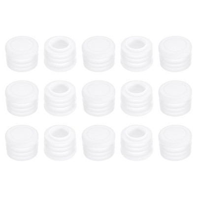 15Pcs Plastic Hole Plug 7/8''(22mm) Round Tubing End Cap Fit 19-21.4mm White