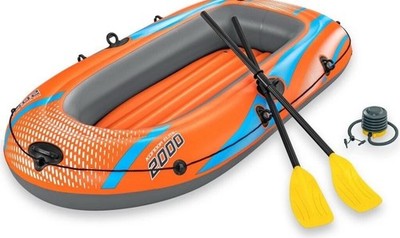 Bestway Schlauchboot Kondor Elite 2000 - Angelboot Gummiboot Ruderboot - Orange
