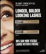 Essential Lash Serum Clinically Proven .07oz, 6 month supply - New Sealed 2 Pack
