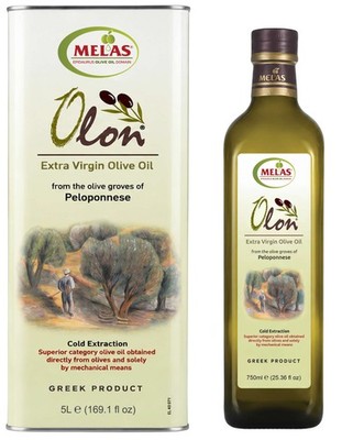 OLON Extra Virgin Olivenöl 750 ml und 5 Liter - Kaltgepresst aus Griechenland