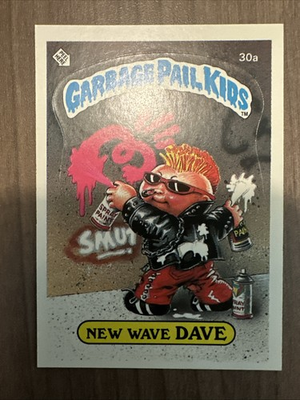 #ad Topps Garbage Pail Kids 1985 1st Series Matte Card #30A New Wave Dave $50.00