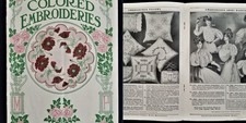 1908 antique PRICILLA EMBROIDERY PATTERN CATALOG corset clothing sundries sewing