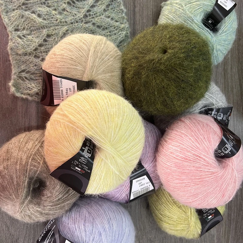 Hilo italiano de seda cálida y alpaca Sesia - 75 % lana y 25 % contenido de seda - 1,76 oz Foto 3 de 4