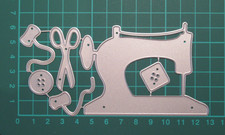 Sewing Machine, Buttons, Scissors Metal Cutting Dies / Craft Card Die Cutter