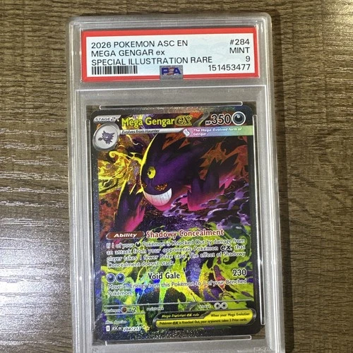 🔥 Mega Gengar Ex Ascended Heroes 284 PSA 9 🔥
