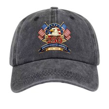 United States 250th Anniversary Patriotic Eagle Flag Vintage Washed Casual Hat