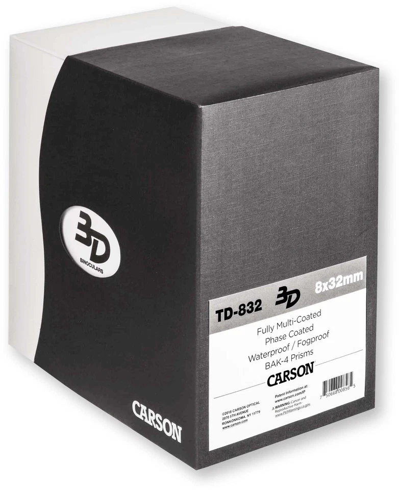 Open Box, Dealer Demo, Carson 3D 8x32mm Full Size Waterproof Roof : TD-832-DMO - Image 2 of 2