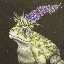 Handpainted Needlepoint Canvas Melissa Shirley Vicki Sawyer Sylvie the Toad Frog