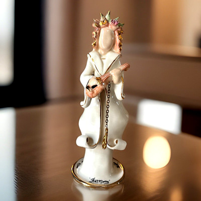 Blue Sky Clayworks Harmony Angel Candle Holder 9/11 Heather Goldminc 8.5 