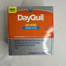 Dayquil Severe Cold & Flu Non- Drowsy By Vicks 32 Count - Pack of 2 Liquicaps.