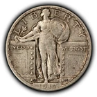 1917-S 25c Standing Liberty Silver Quarter Luster - Luster - Type 2 - XF - Y6384