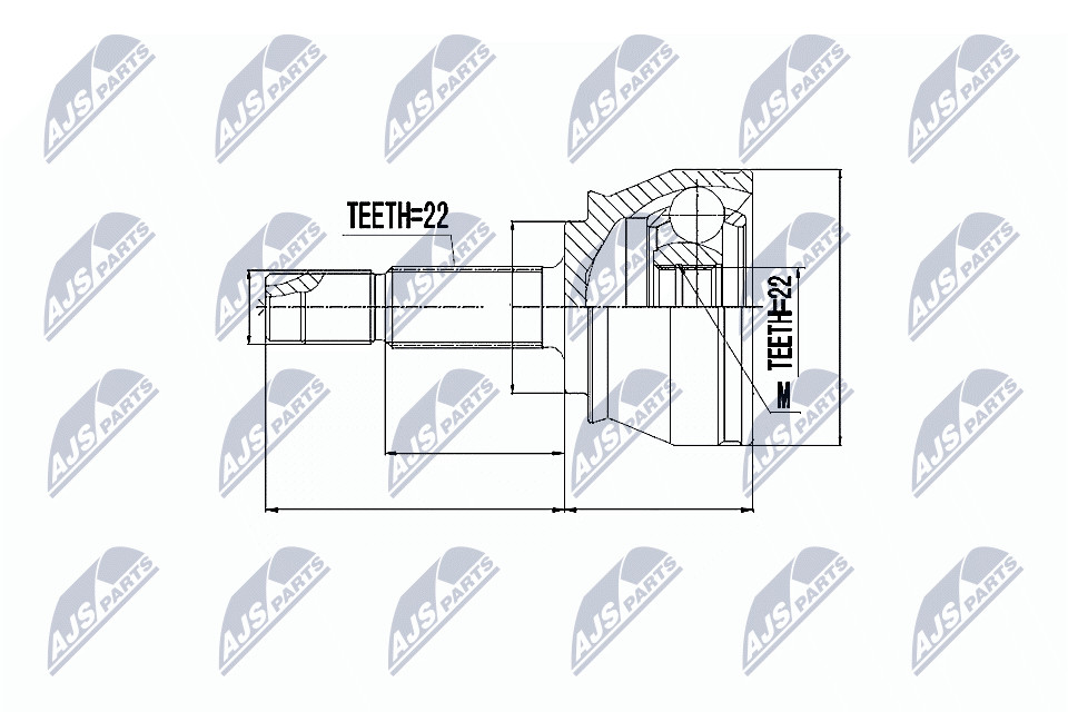 N.T.Y. NPZ-FT-044.NTY Joint Kit, drive shaft for FIAT
