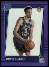 2021-22 Donruss Optic #173 Chris Duarte Purple Indiana Pacers Rookie