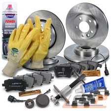 BREMSSCHEIBEN + BREMSBELÄGE VORNE + HINTEN FÜR VW TRANSPORTER MULTIVAN BUS T5